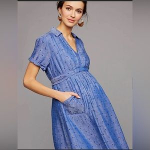 A Pea In The Pod Chambray Maternity Dress